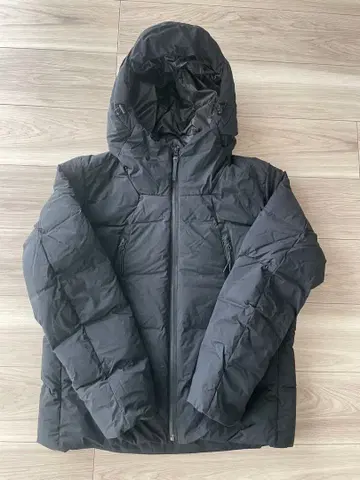 워크맨 워셔블 퓨전 다운 후디 블랙 M 사이즈