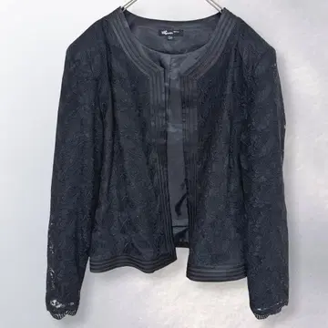 노카라 자켓 전체 레이스 버튼리스 깔끔한 포멀 고급 [ i605