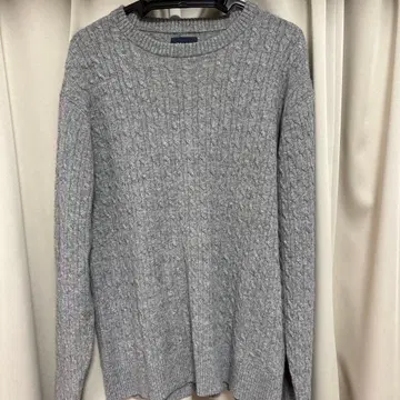 BEAMS 그레이 캐시미어 니트 L 새상품급