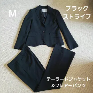 블랙 슬림핏 수트 셋업