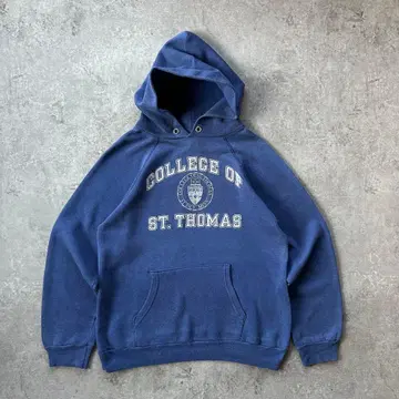 80s 챔피온 후드 맨투맨 USA제 네이비 M 플로키