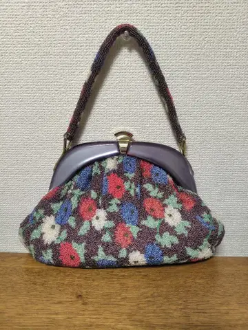 꽃무늬 비즈 핸드백