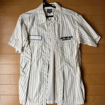 CAPTAINS HELM 반팔 셔츠 L 화이트 스트라이프