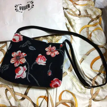 FEILER 꽃무늬 자수 숄더백