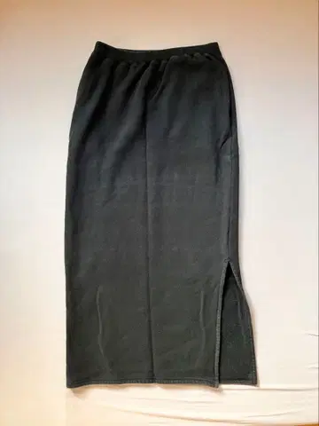 탁한 블랙 슬릿 타이 트 스커트 전체 밴딩