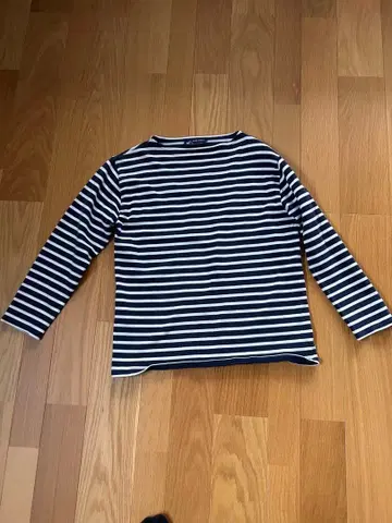 SAINT JAMES 7부 소매 티셔츠 네이비/화이트 T4