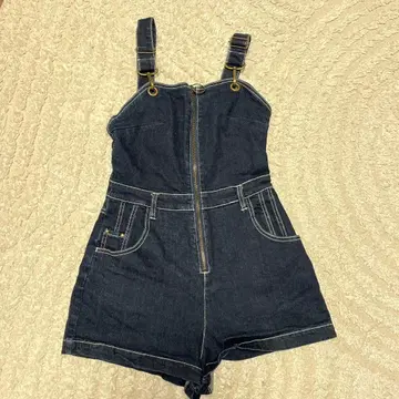 아페즈 숏 오버롤 데님