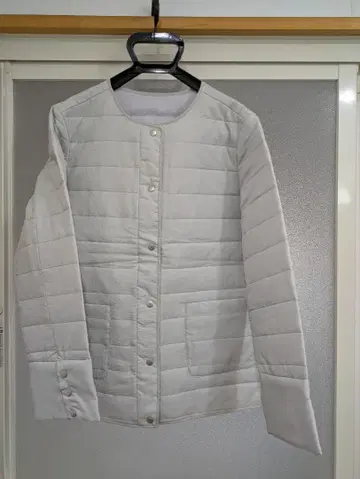 엘리먼트 오브 심플 라이프 라이트 그레이 퀼팅 자켓 L