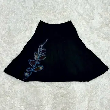 GIANNI LO GIUDICE 플레어 스커트 S 울 이토킨 미니 기장