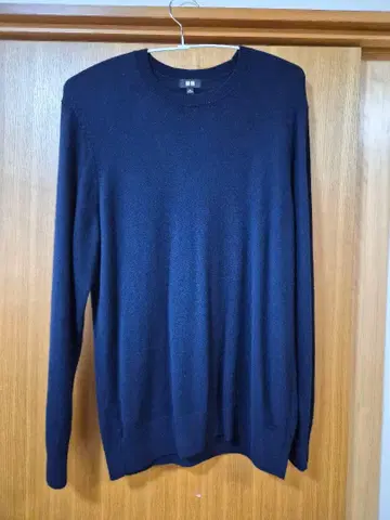 UNIQLO 네이비 캐시미어 크루넥 스웨터 XL