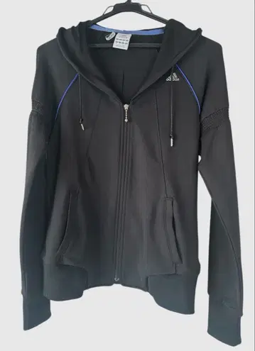 (레어) adidas 후드 부착 블랙 저지