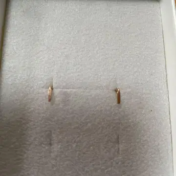 핑크 골드 바 귀걸이 k10 각인 있음