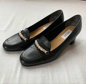 매킨토시 철학 비쥬 로퍼 펌프스 천연 가죽 블랙 23cm