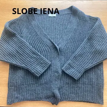 SLOBE IENA 그레이 리브 니트 가디건 프리 사이즈