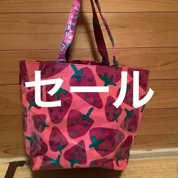 마타노 아츠코 딸기 패턴 비닐 토트백 미사용 새상품