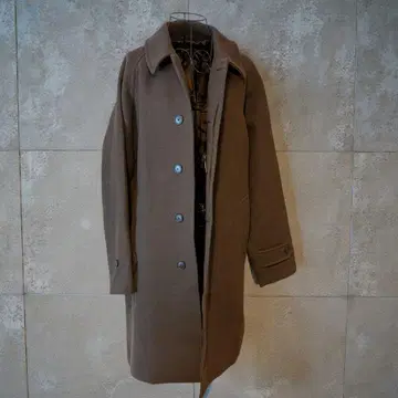 UNIQLO 브라운 브레스 싱글 코트 롱 S 남녀 공용