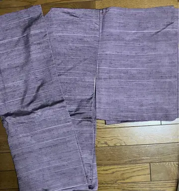 중고 기모노 보라색 명주 무지 중고