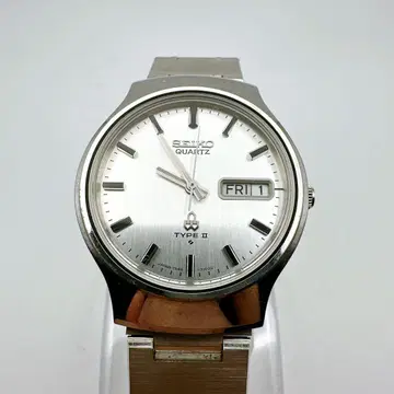 새상품급 가동품 세이코 타입2 남성용 손목시계 실버 데이데이트 7546