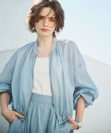 uncrave 앙크레이브 시어 루프 나일론 블루종