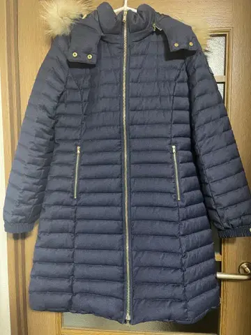 TATRAS 네이비 롱 다운 자켓 퍼 포함