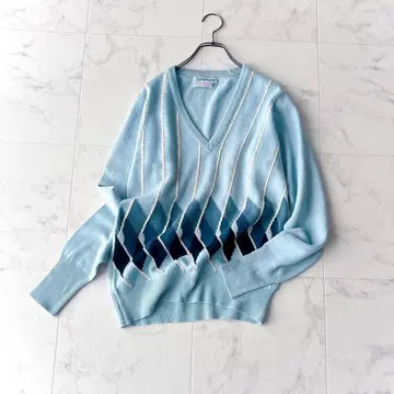 새상품급 올드 택 발란타인 스코틀랜드제 캐시미어 100% 아가일