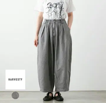 HARVESTY 서커스 팬츠 데님 그레이