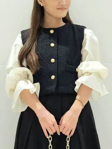 LaTotalite 볼륨 슬리브 티셔츠 화이트 프리