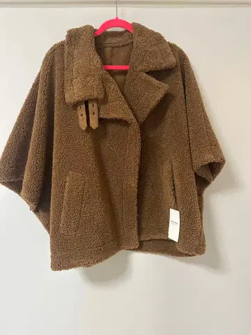 보아 자켓 브라운 판초 스타일