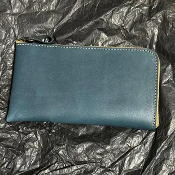 Native Creation 도치기 가죽 L자 지퍼 얇은 타입 장지갑