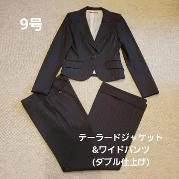 브라운 계열 그레이 스트라이프 수트