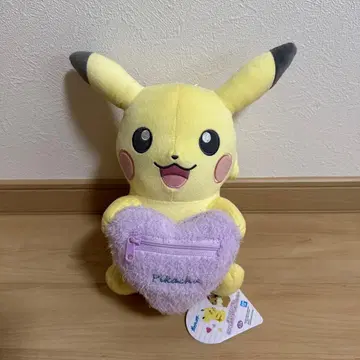 포켓몬스터 봉제 인형 파우치 폭신폭신 하트 피카츄