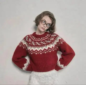 epine 에피누 bijou Nordic knit red