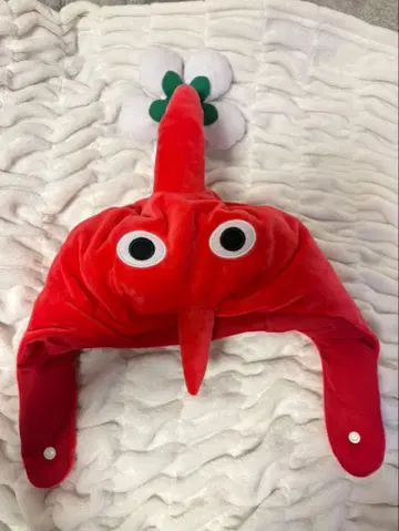 USJ 빨간 피크민 꽃 모자