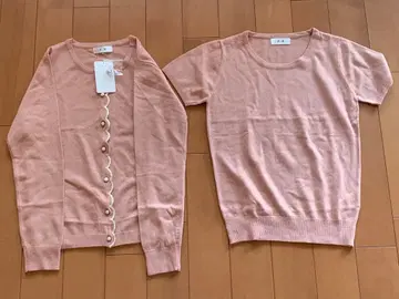 P.H 핑크 가디건 M 사이즈 앙상블