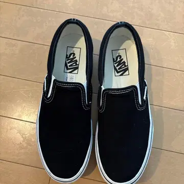 VANS 블랙 슬립온 통굽