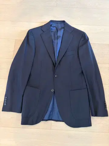 BEAMS F 네이비 테일러드 자켓