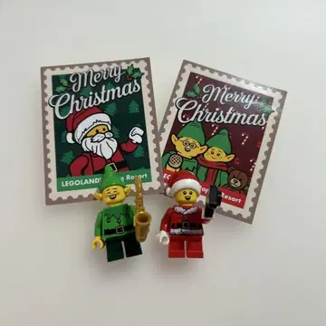 LEGO 크리스마스 엘프와 산타 미니 피규어