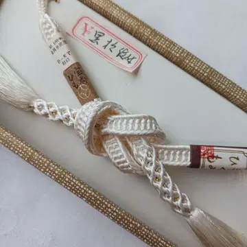 미사용 겉옷 끈 우야마 타카히데 화이트 금은사