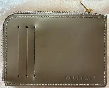 OURHOME 아워홈 슬림 가죽 미디엄 지갑 리치 베이지