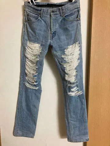 00년대 초기 gdc 데미지 가공 데님 fighting lamb기 크러쉬