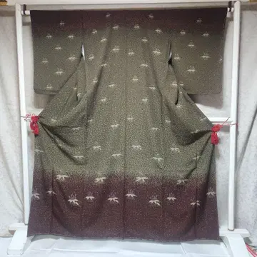 #12-012 폴리에스테르 호몬기 이중 기모노 기장 162 미사용품