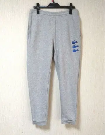 Lacoste 컬러풀 악어 조거 팬츠 그레이 사이즈 M