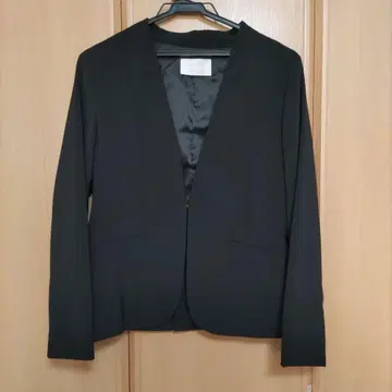 노카라 자켓 블랙 심플 anysis