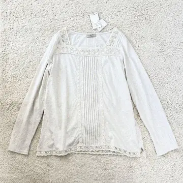 Samansa Mos2 택 포함 레이스 걸리시 면100% 티셔츠