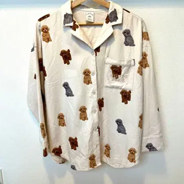 [ gelato pique ] 토이 푸들 패턴 플란넬 셔츠