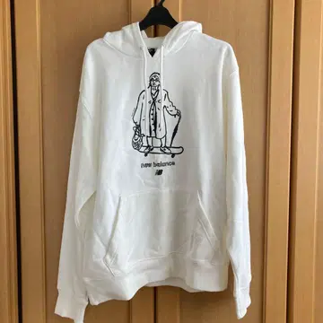 new balance NAIJEL GLAPH 화이트 후드티 L