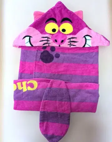 체셔 고양이 후드 부착 타월