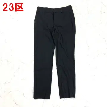 A6796 23구 슬랙스 울 레이온 테이퍼드 팬츠 블랙 36