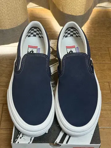 반스 스케이트 슬립온 팝 쿠쉬 네이비 US9 27cm