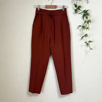 새상품급 ViS [S] 테이퍼드 팬츠 테라코타 하이웨스트 슬림 레그